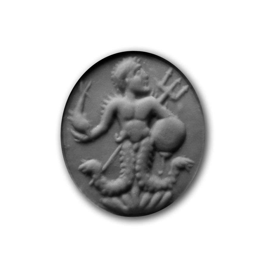 Renaissance Carnelian Gemstone with Roman God Neptune