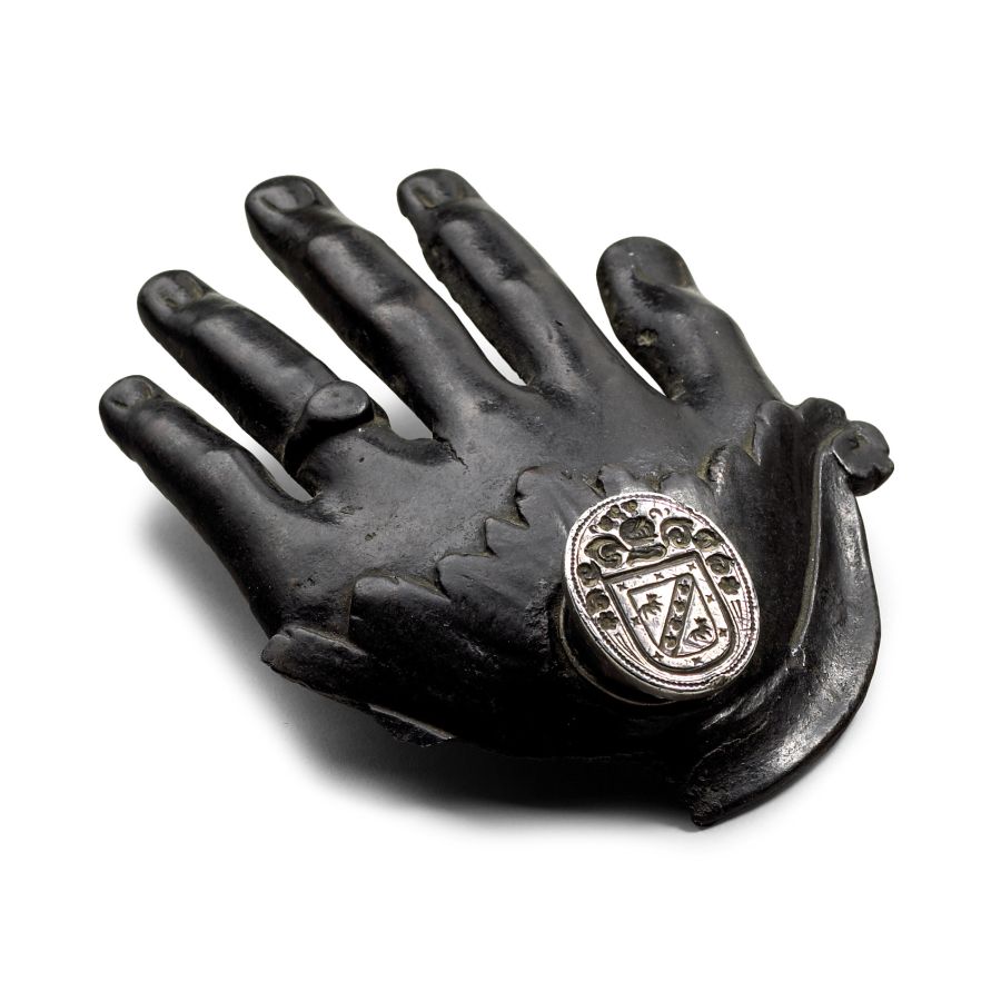 Italian Bronze Hand-Shaped Desk Seal
