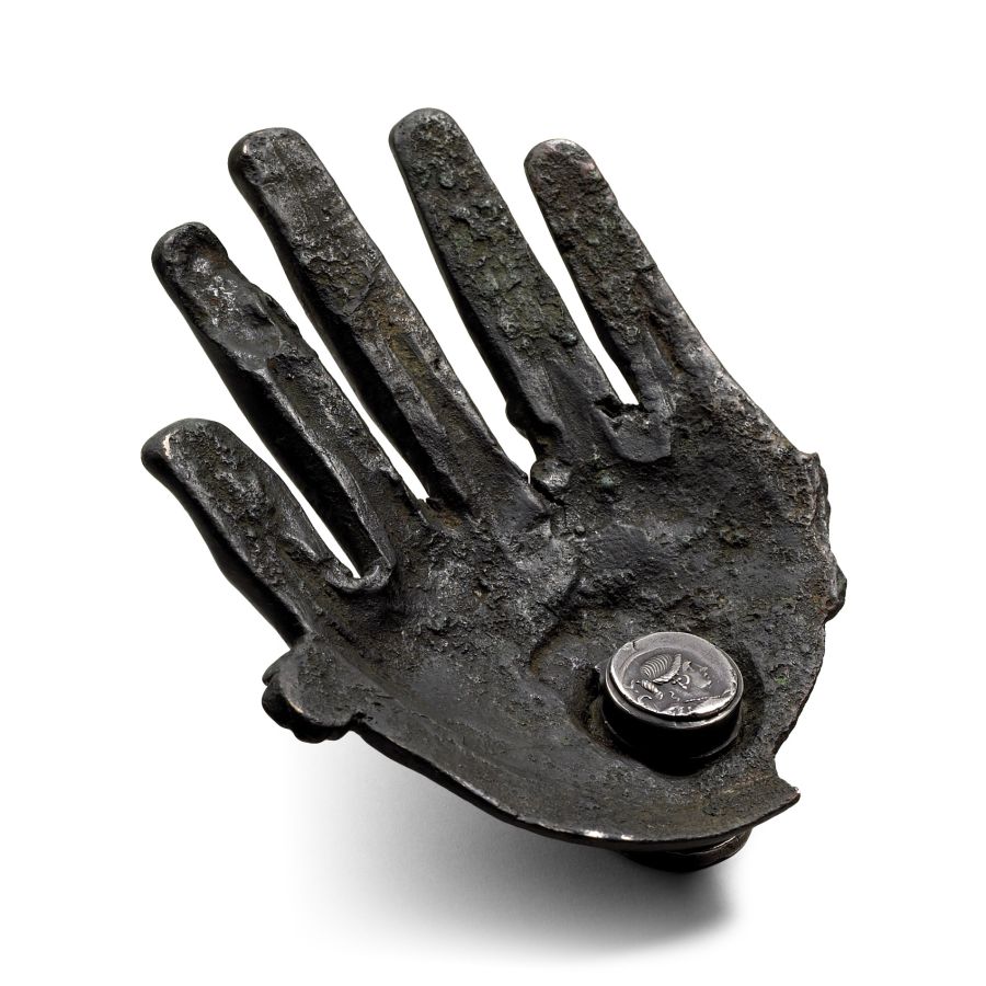 Italian Bronze Hand-Shaped Desk Seal