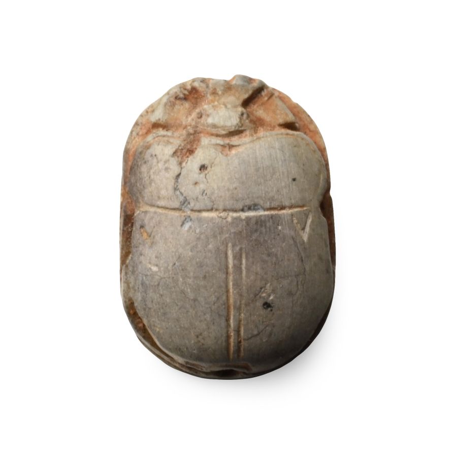Egyptian Green Stone Scarab with Eye of Horus