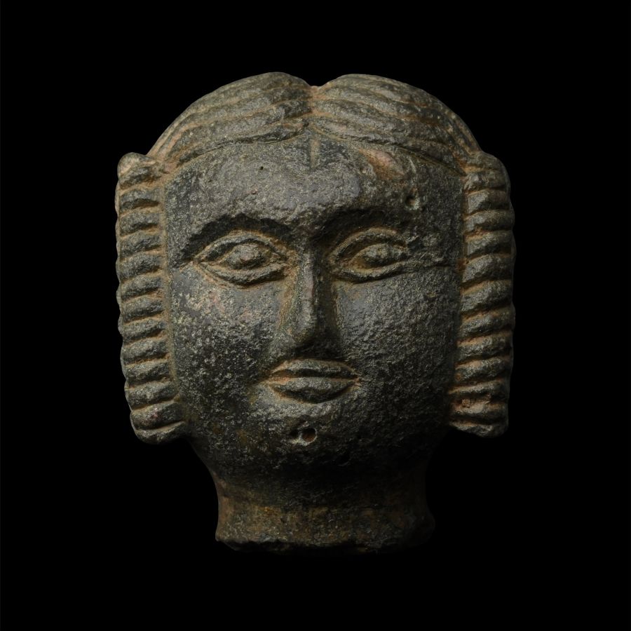 Medieval Bronze Head of a Lady