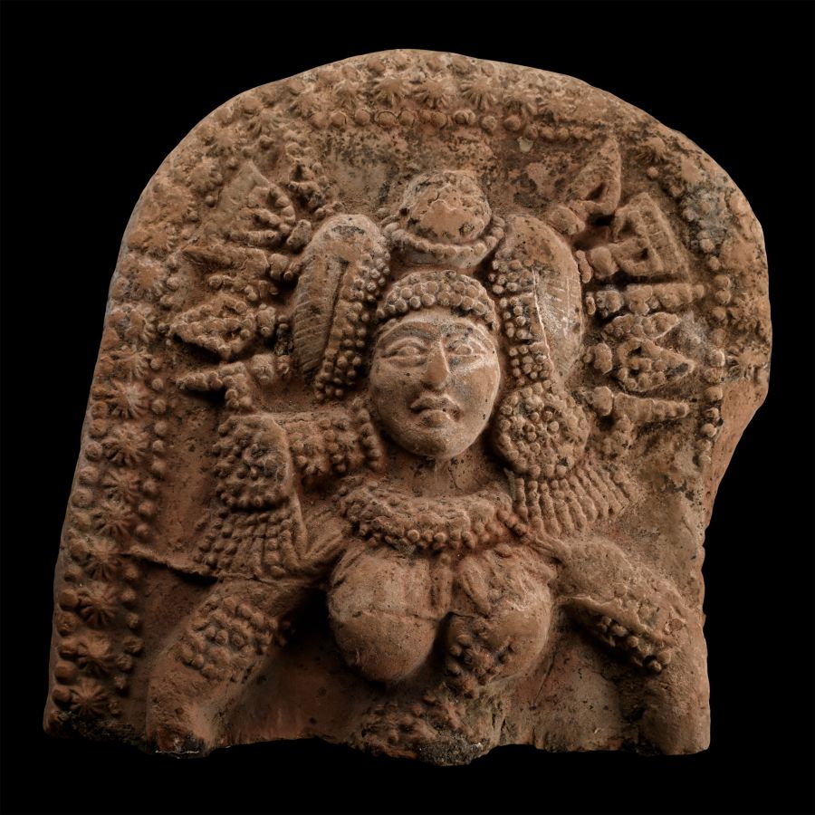 Chandraketugarh Terracotta Plaque with the Goddess Sri Lakshmi