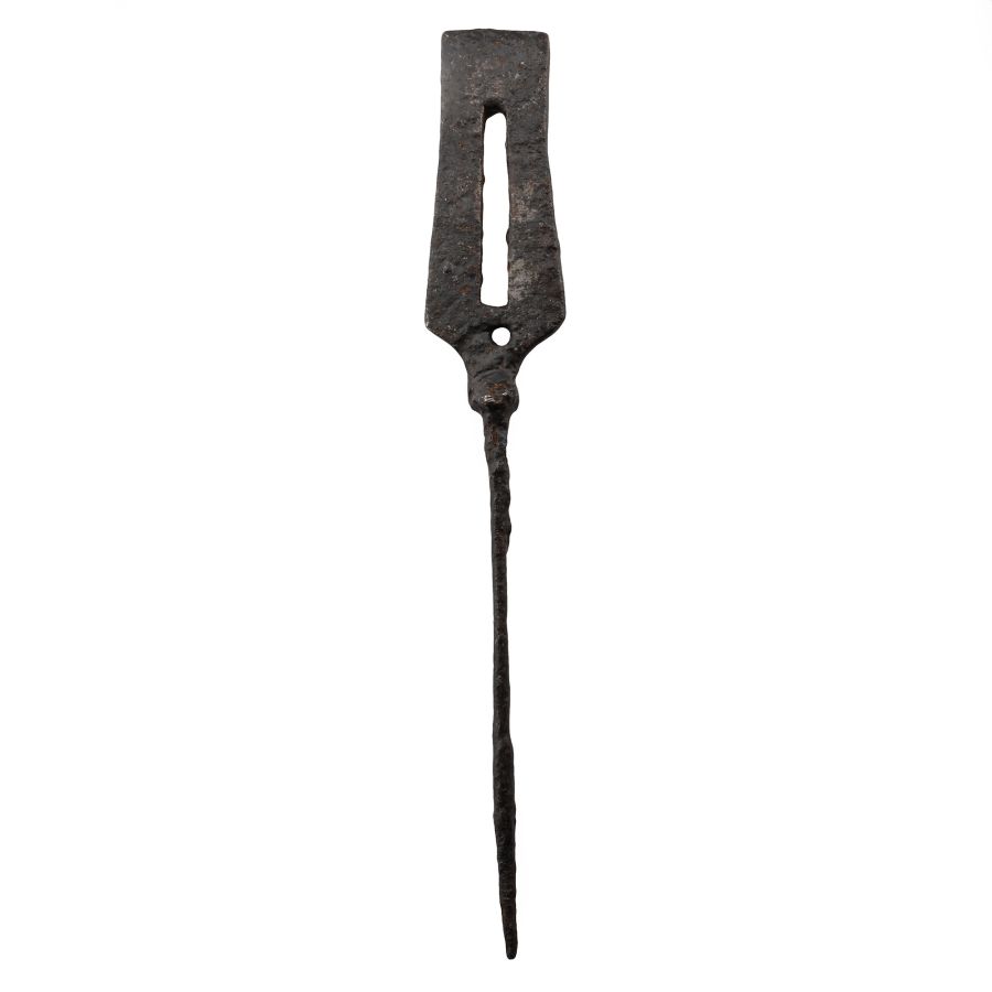 Large Medieval Tanged Iron Incendiary Fire Arrowhead