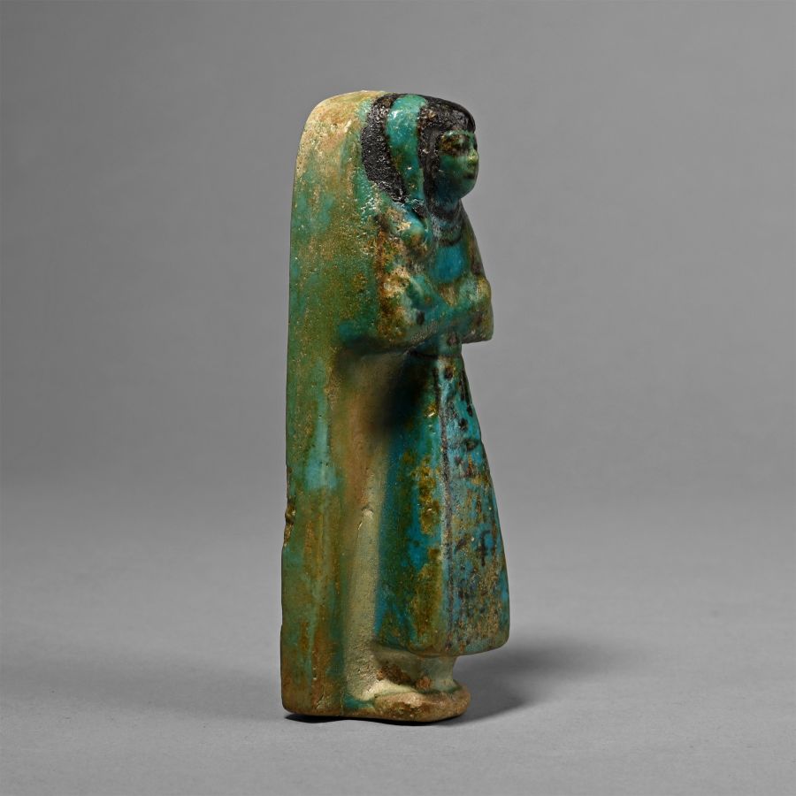 Egyptian Turquoise Faience Shabti of Prince Khaemwaset