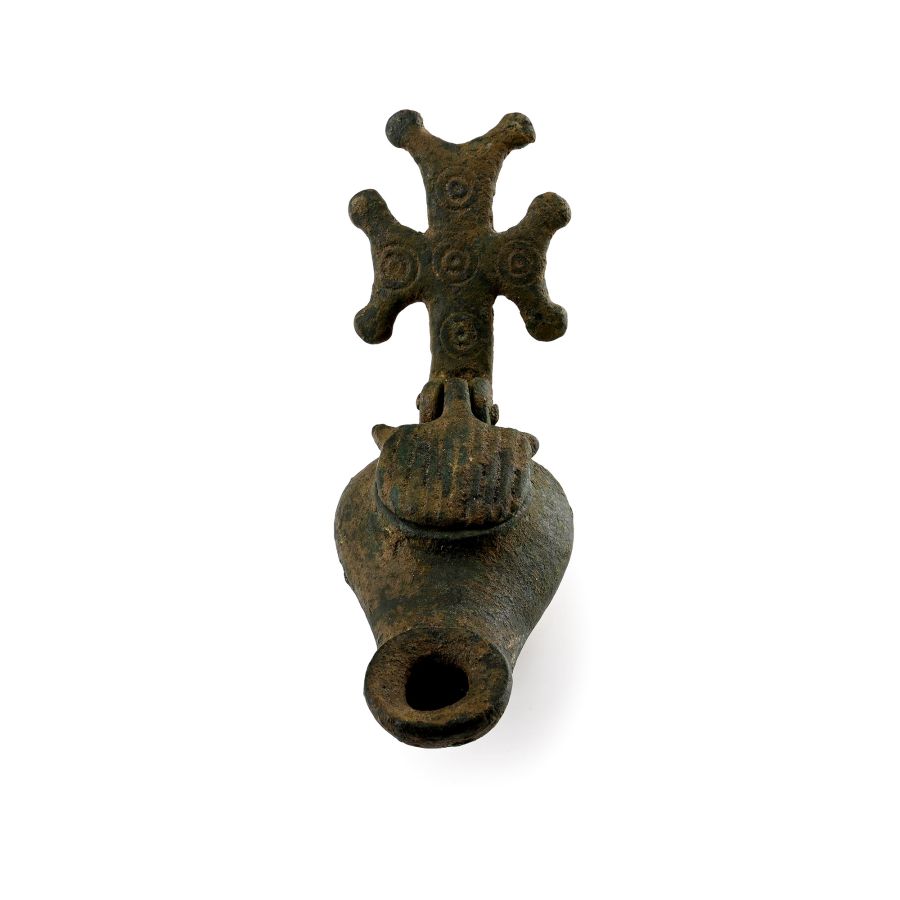 Byzantine Bronze Oil Lamp