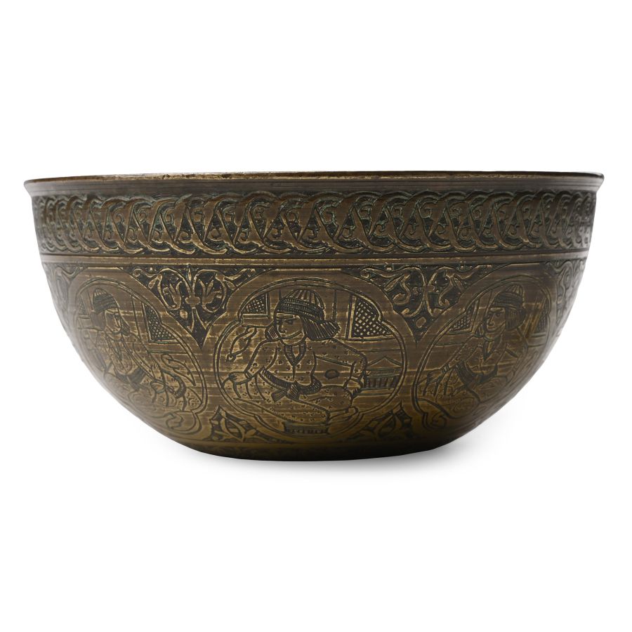 Indian Engraved Brass Bowl