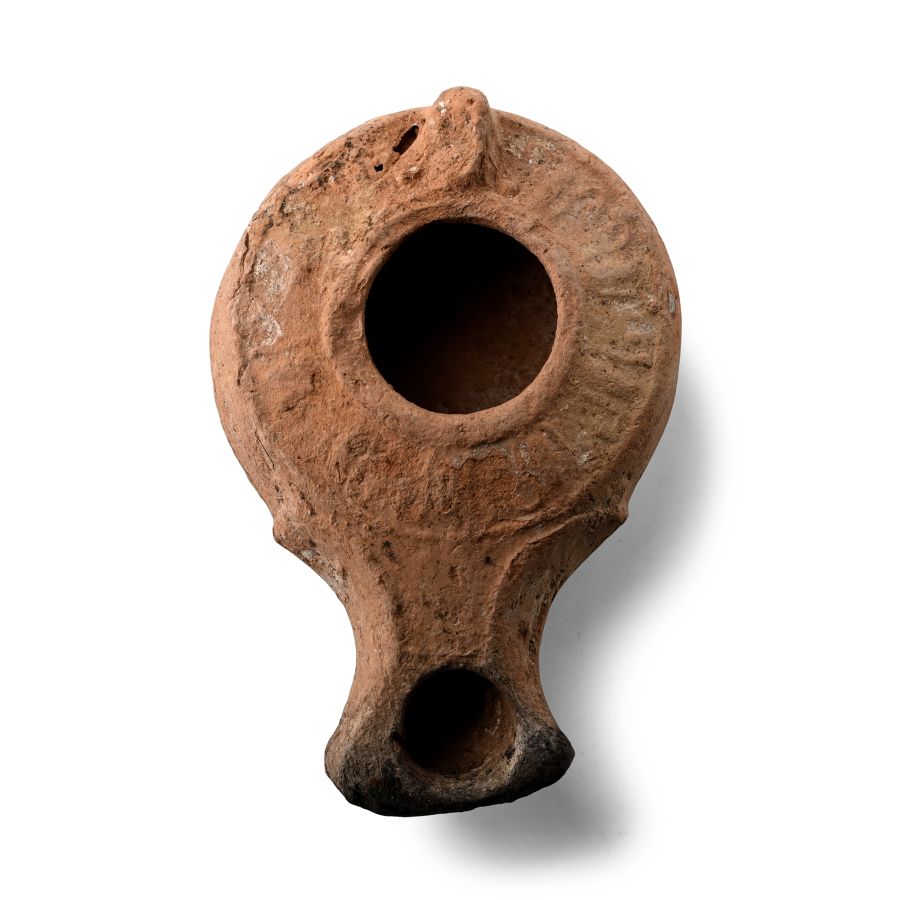 Judaean Terracotta Slipper Oil Lamp
