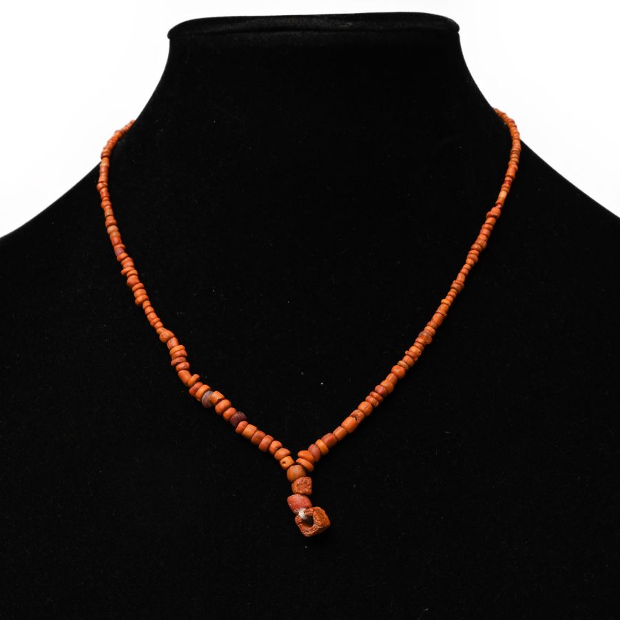 Roman Orange Glass Bead Necklace String