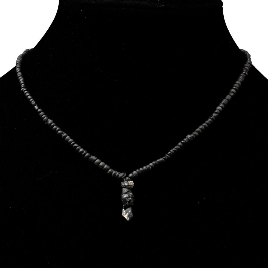 Roman Black Glass and Other Bead Necklace String