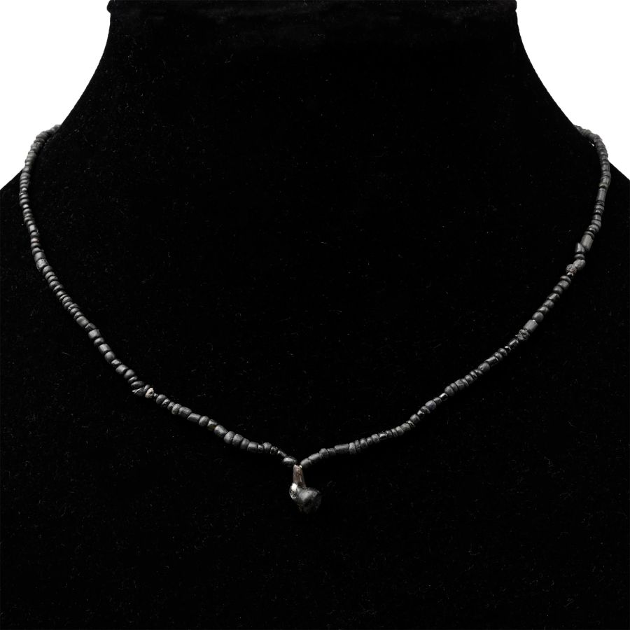 Roman Black Glass and Other Bead Necklace String