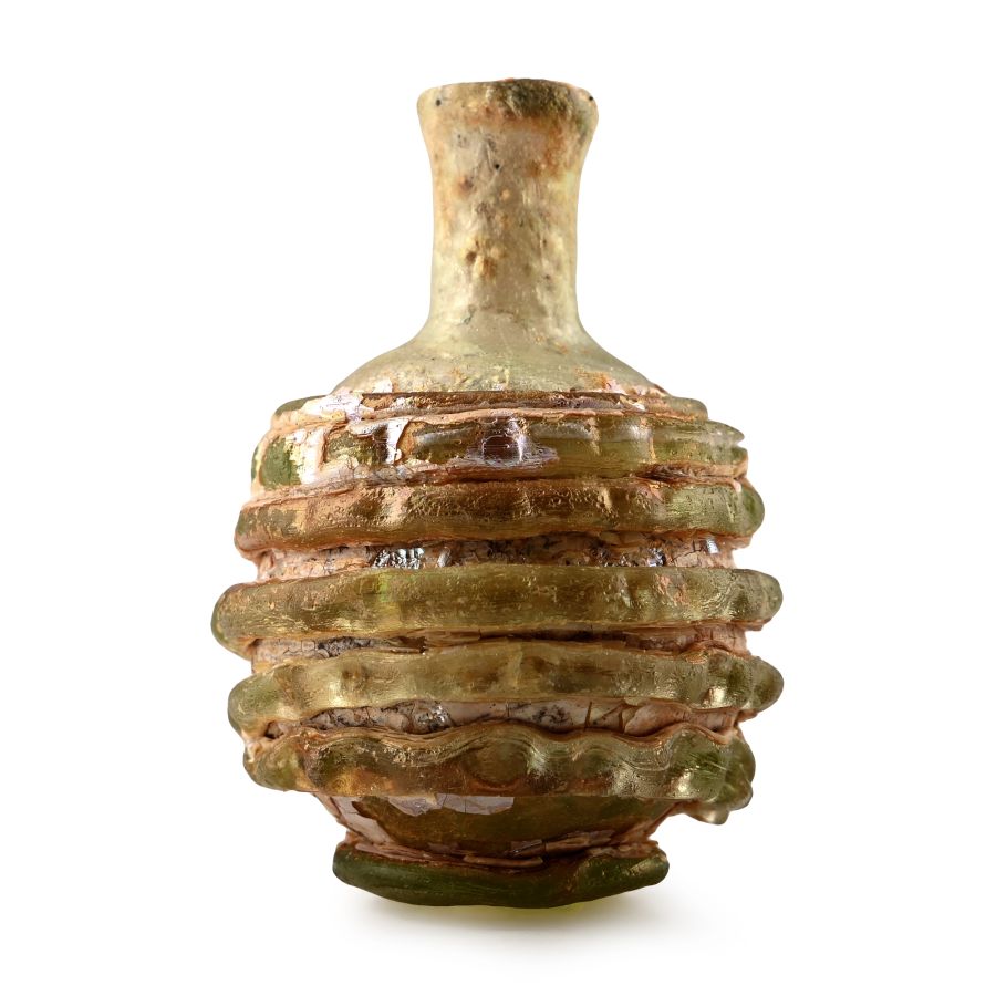 Western Asiatic Iridescent Glass Bottle with Trail