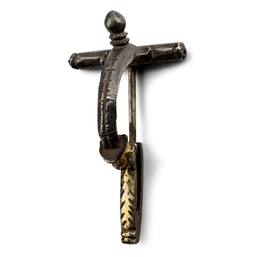 Roman Silver-Gilt Crossbow Brooch