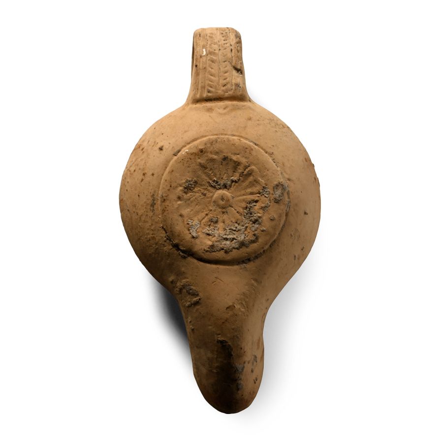 Roman Looped Terracotta Oil Lamp
