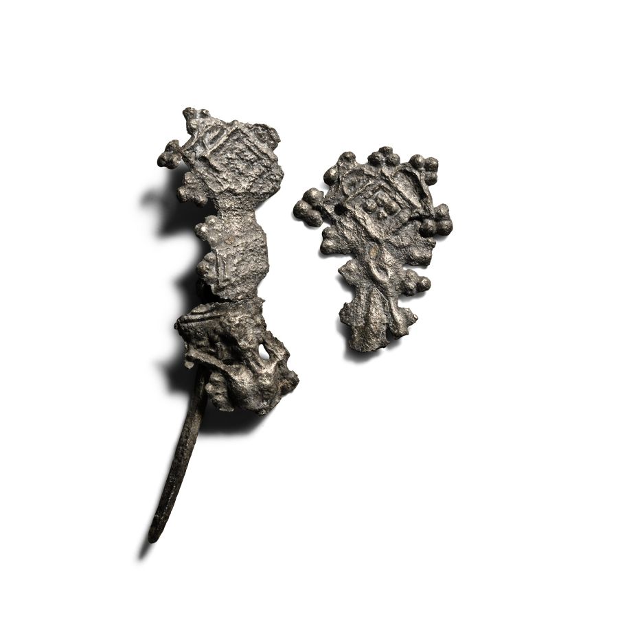 Medieval Pewter Pilgrim's Badge with Christ on Crucifix