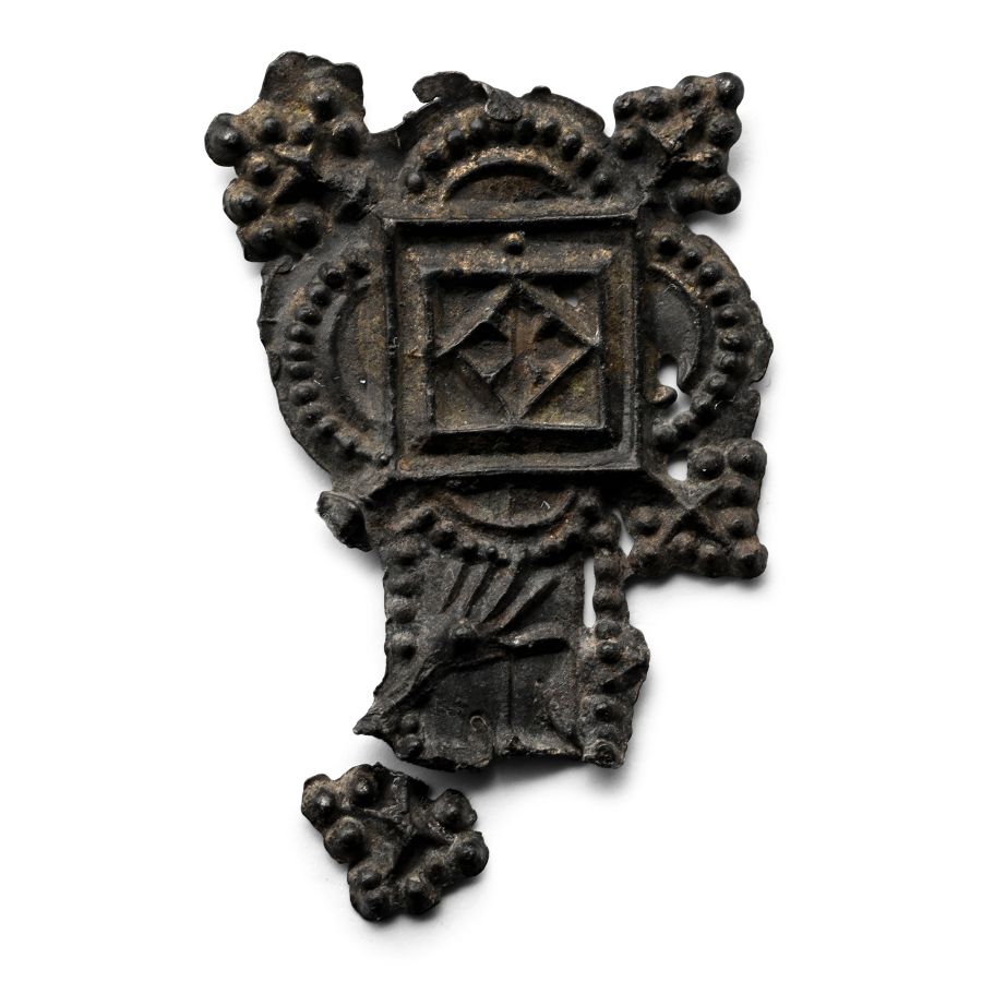 Medieval Pewter Pilgrim's Badge with Christ on Crucifix