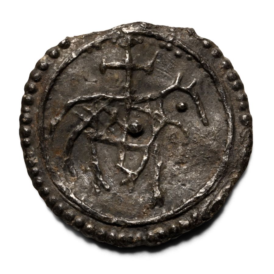 Medieval Pewter Wine Tavern Token with Lamb of God
