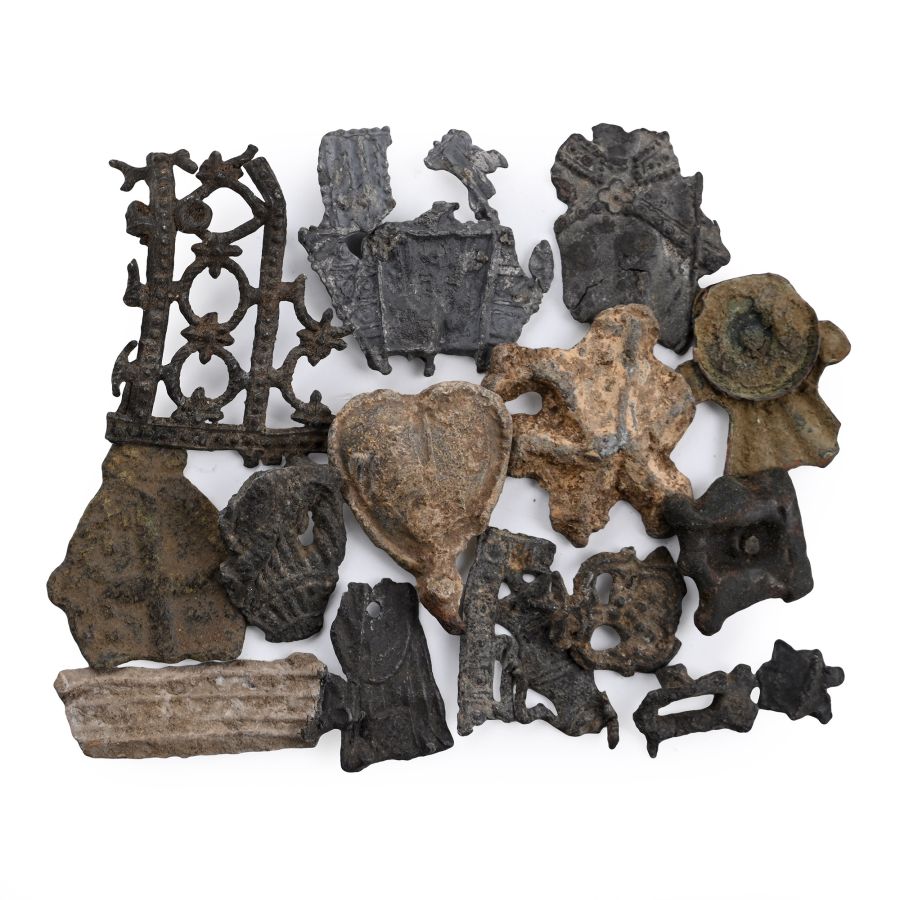 Medieval Pewter Pilgrim's Badge Fragment Group