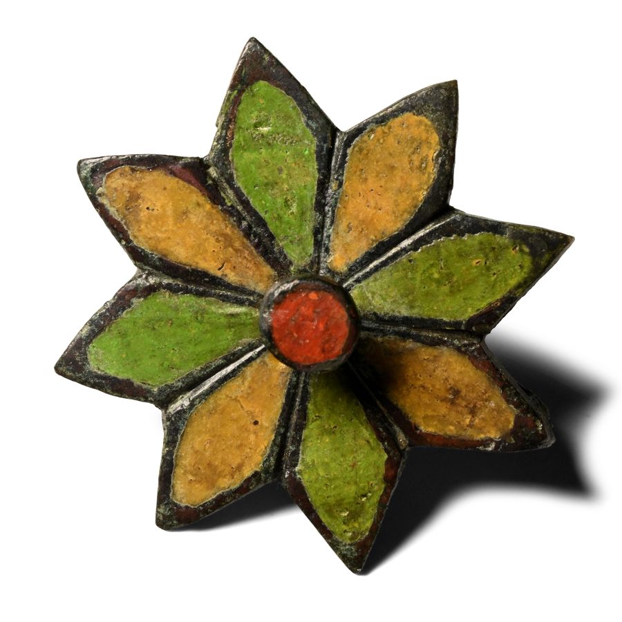 Roman Enamelled Bronze Plate Brooch