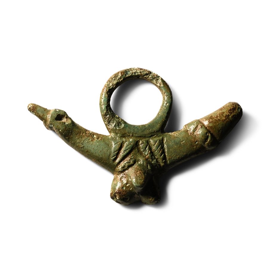 Roman Bronze Phallic Pendant