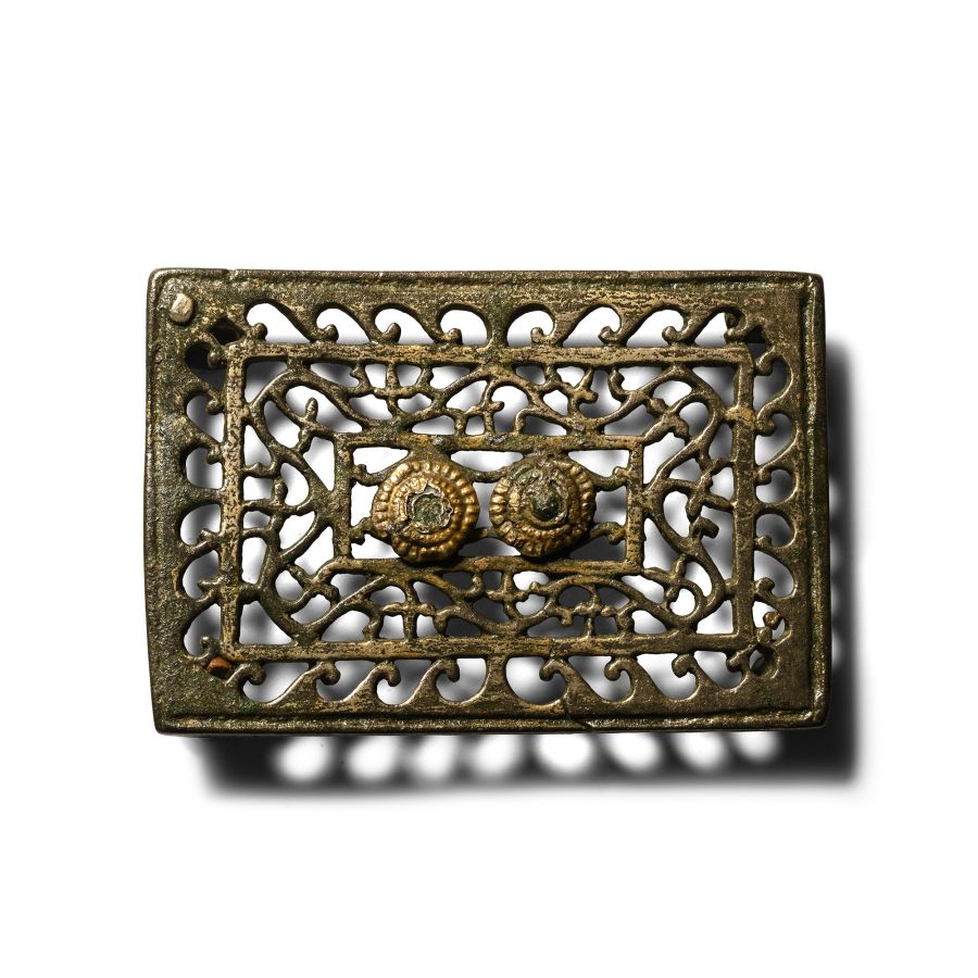 Roman Bronze Military Openwork Belt Plate