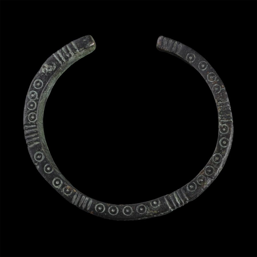 Roman Bronze Decorated Armilla Bracelet
