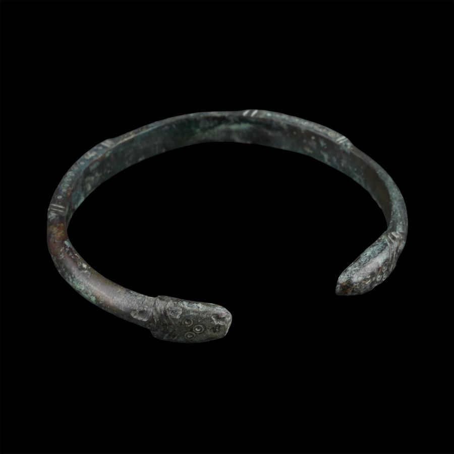 Roman Bronze Decorated Armilla Bracelet