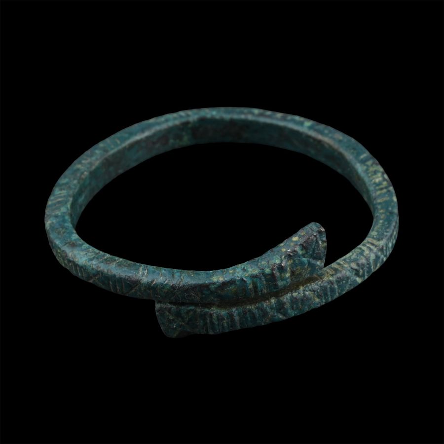 Roman Bronze Decorated Bracelet