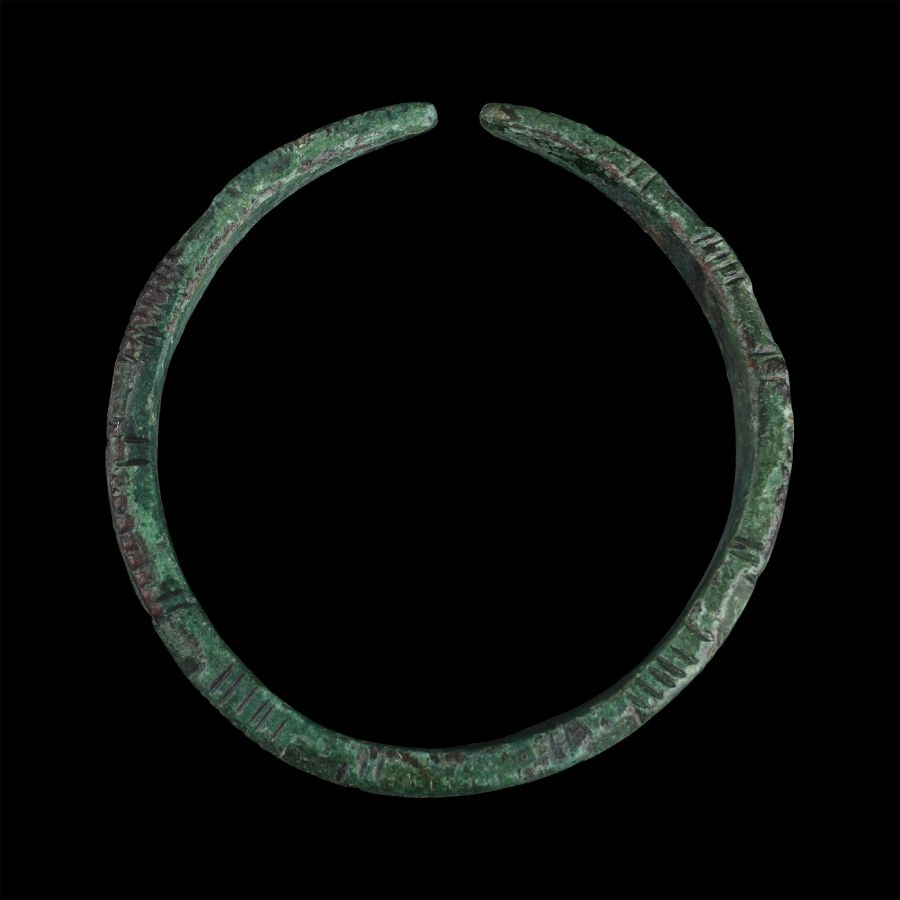 Roman Bronze Decorated Armilla Bracelet