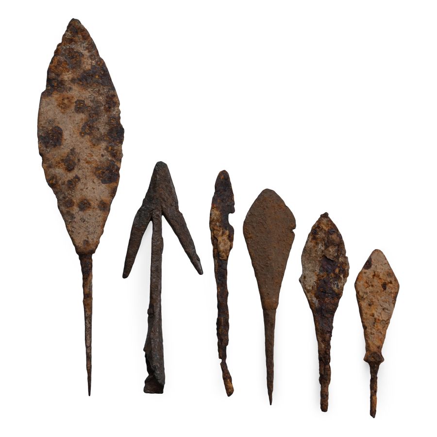 Roman to Medieval Iron Arrowhead Collection