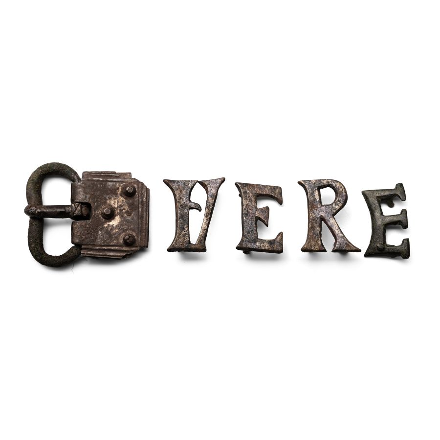 Roman Silver Military 'Use This with Good Fortune' Belt Mount Group