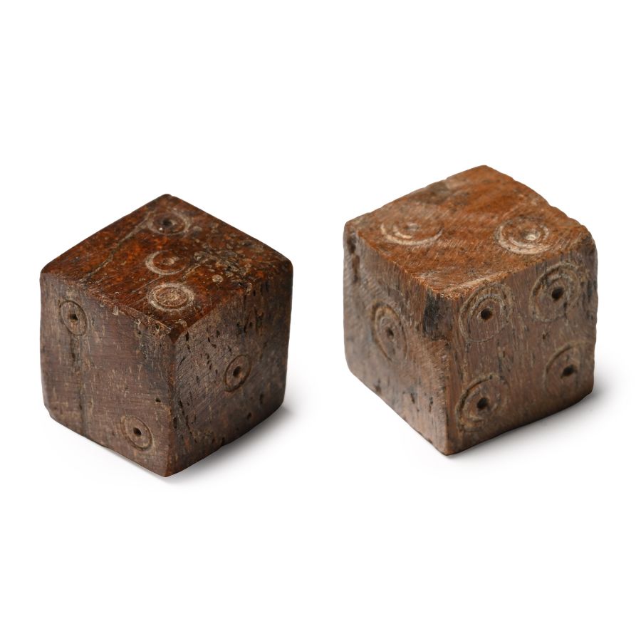 Roman Bone Gaming Dice Pair