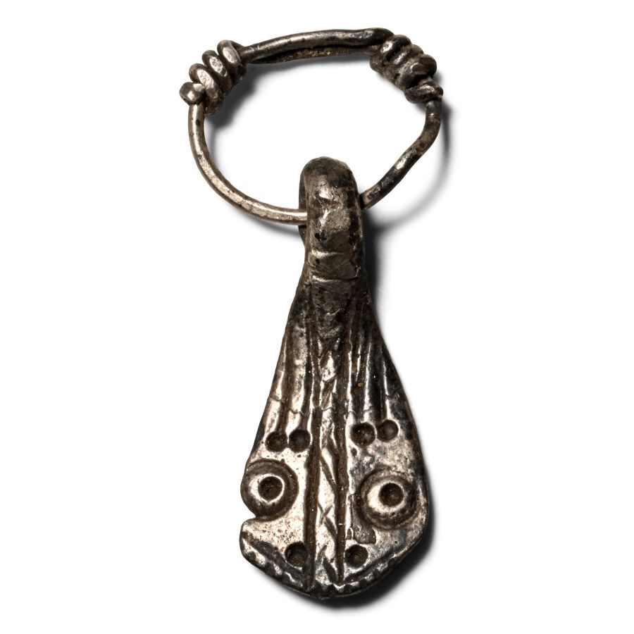 Viking Age Silver Duck Foot Pendant