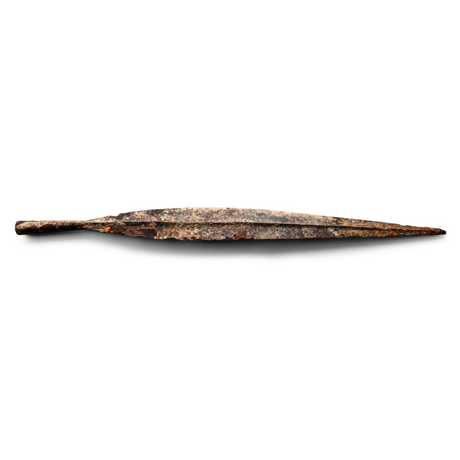 Very Large Iron Age Celtic Iron La Tene Socketted Spearhead
