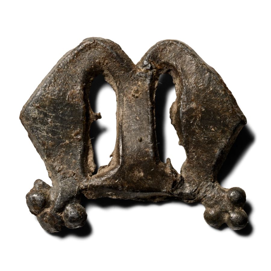 Medieval Pewter Pilgrim's Badge with 'M' for Maria