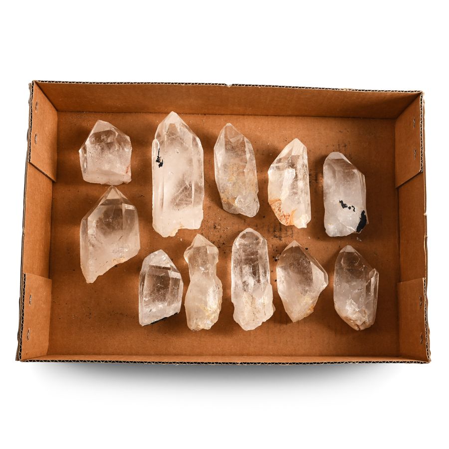 A Collection of Very Large Rock Crystal Mineral Specimens