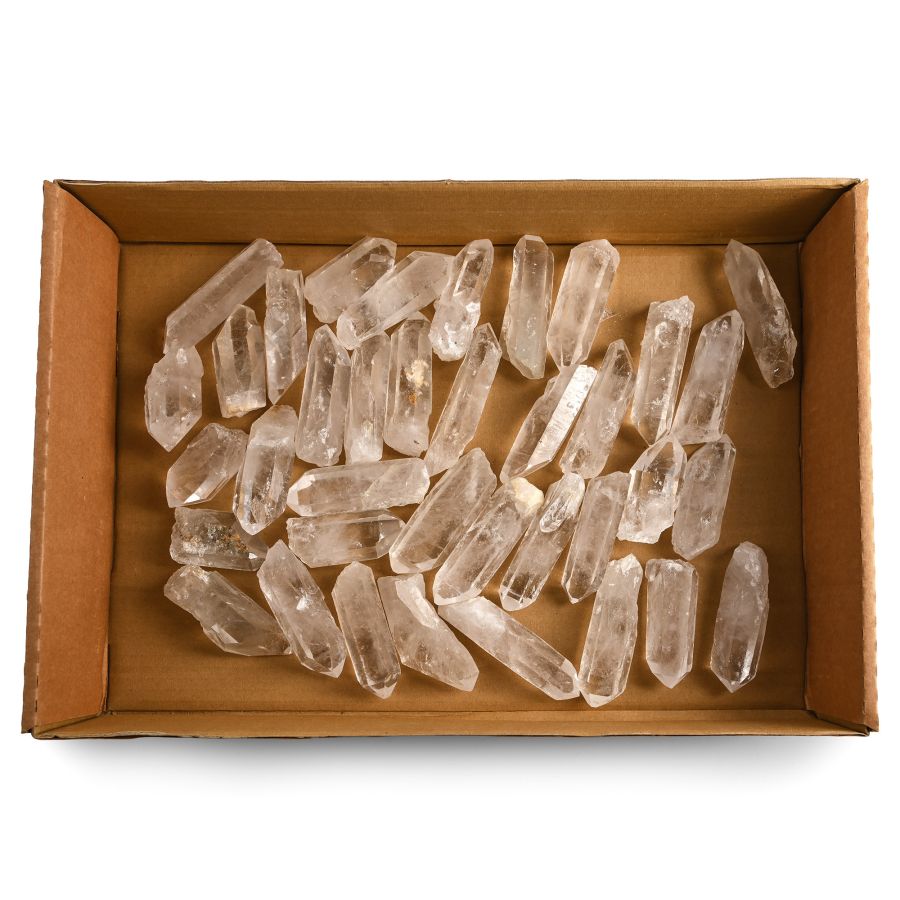 Large Group of Thirty Seven [37] Large Rock Crystal Mineral Points