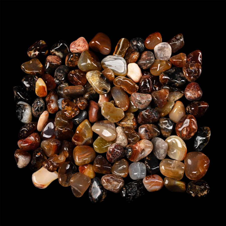 Group of One Hundred [100] Polished Agate Pebbles