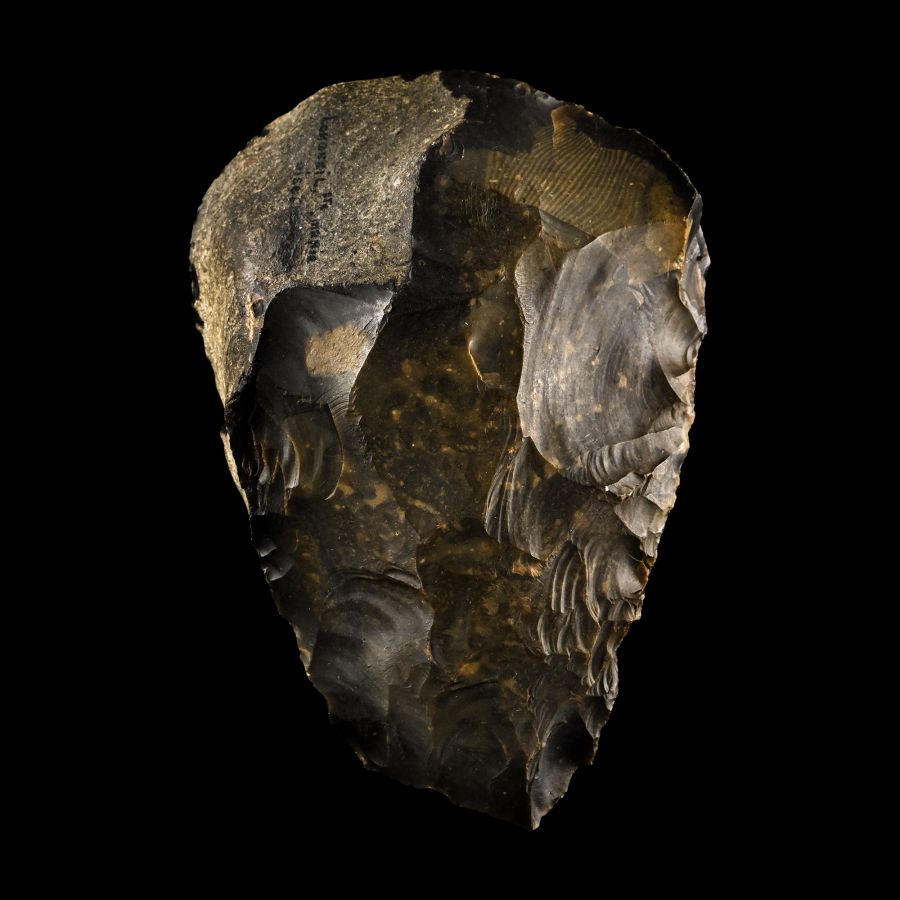 Stone Age Acheulean Knapped Flint Handaxe