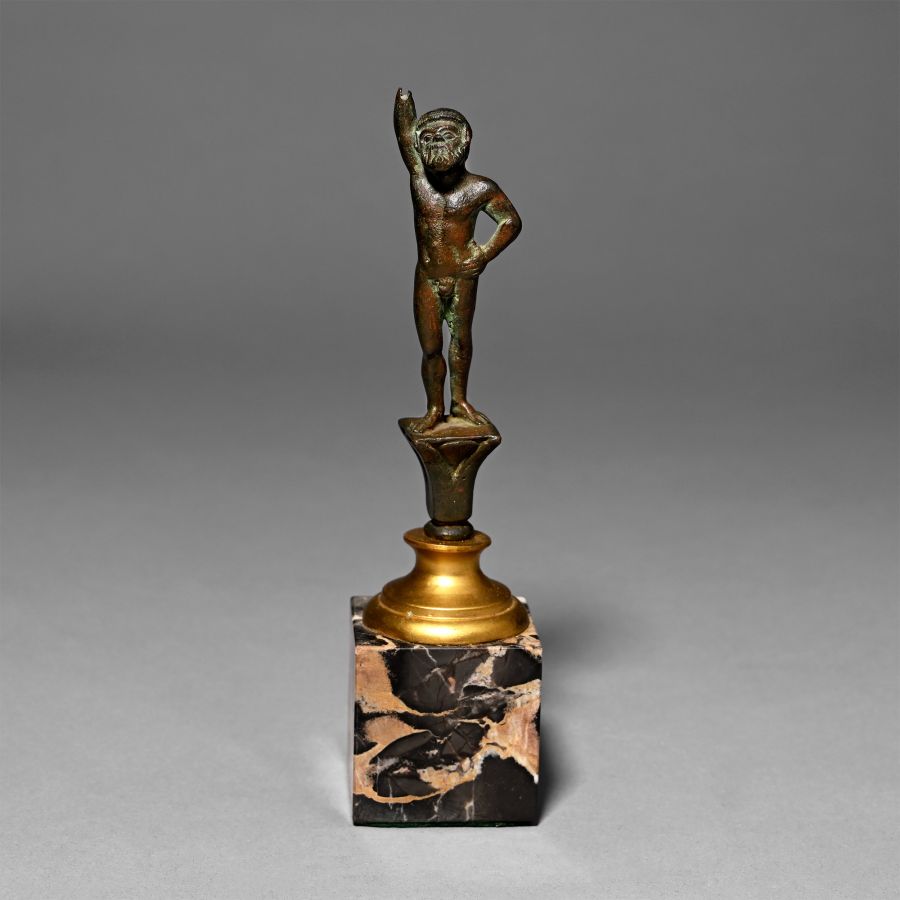 Etruscan Bronze Statue of a Satyr