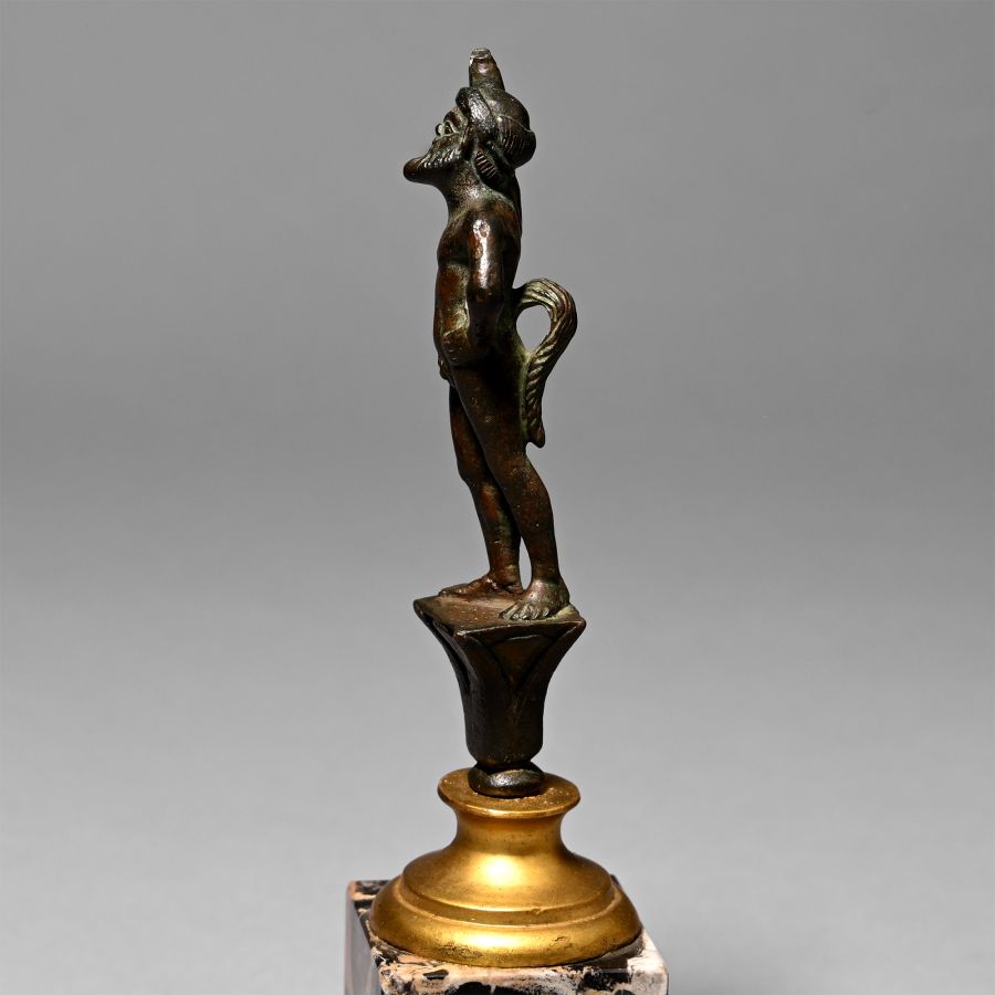 Etruscan Bronze Statue of a Satyr