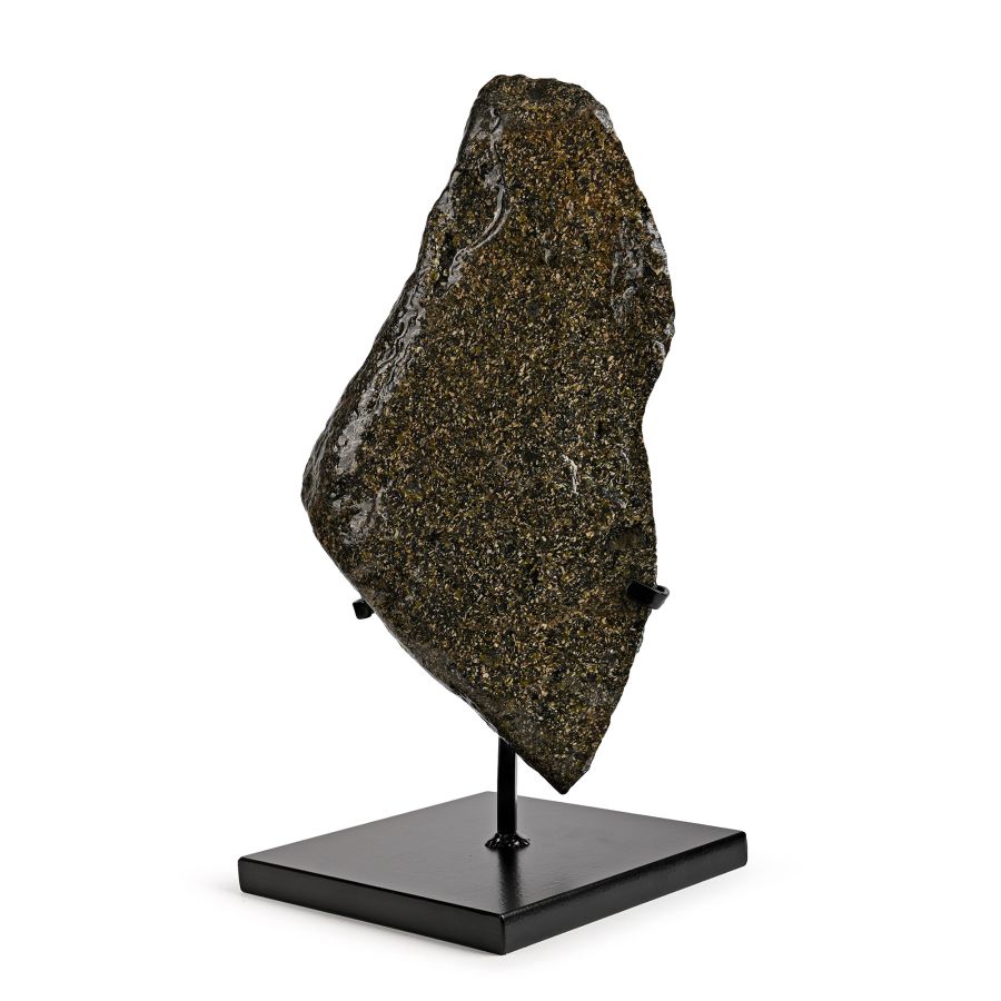 Historic Spartan Basalt Cut and Polished Dark Green Porphyry Slab
