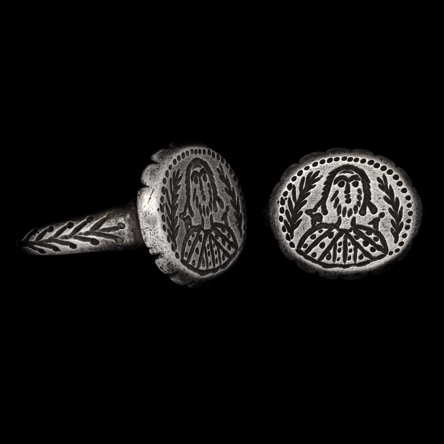 Byzantine Silver Ring with Bust