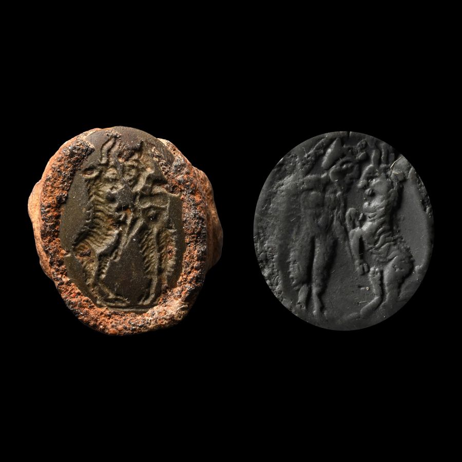Achaemenid Stone Seal in Iron Ring Bezel
