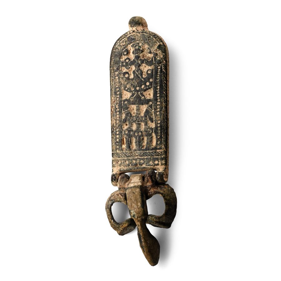Byzantine Bronze Buckle with Decorative Plate