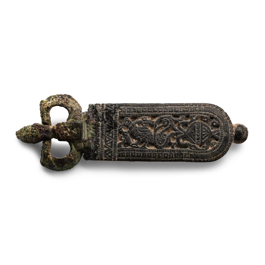 Byzantine Bronze Buckle with Decorative Plate