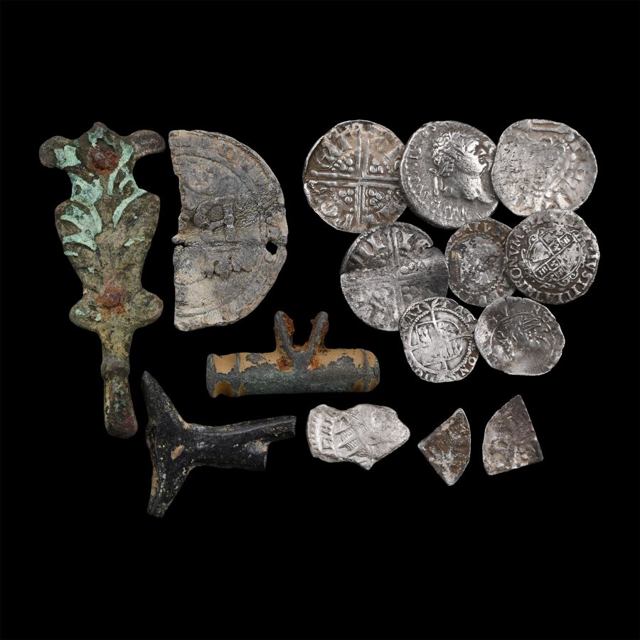 Roman to Post Medieval Coin and Artefact Group