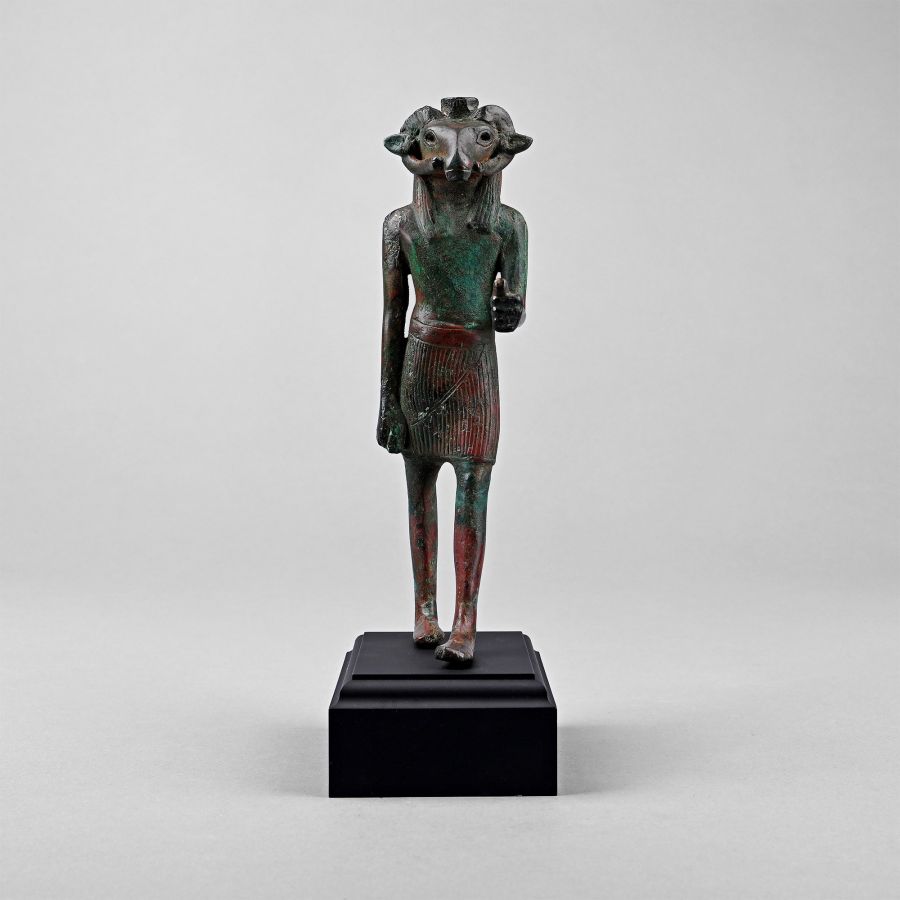 Egyptian Bronze Figure of Khnum, the Creator God