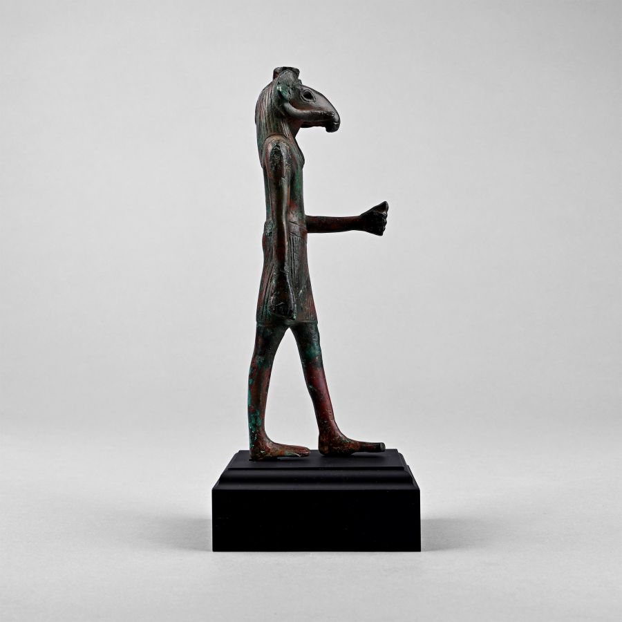 Egyptian Bronze Figure of Khnum, the Creator God