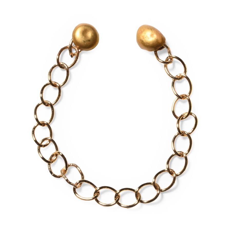Eastern Roman Gold Pendant Bead Pair on Chain