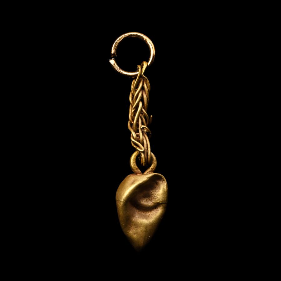 Western Asiatic Gold Teardrop Pendant